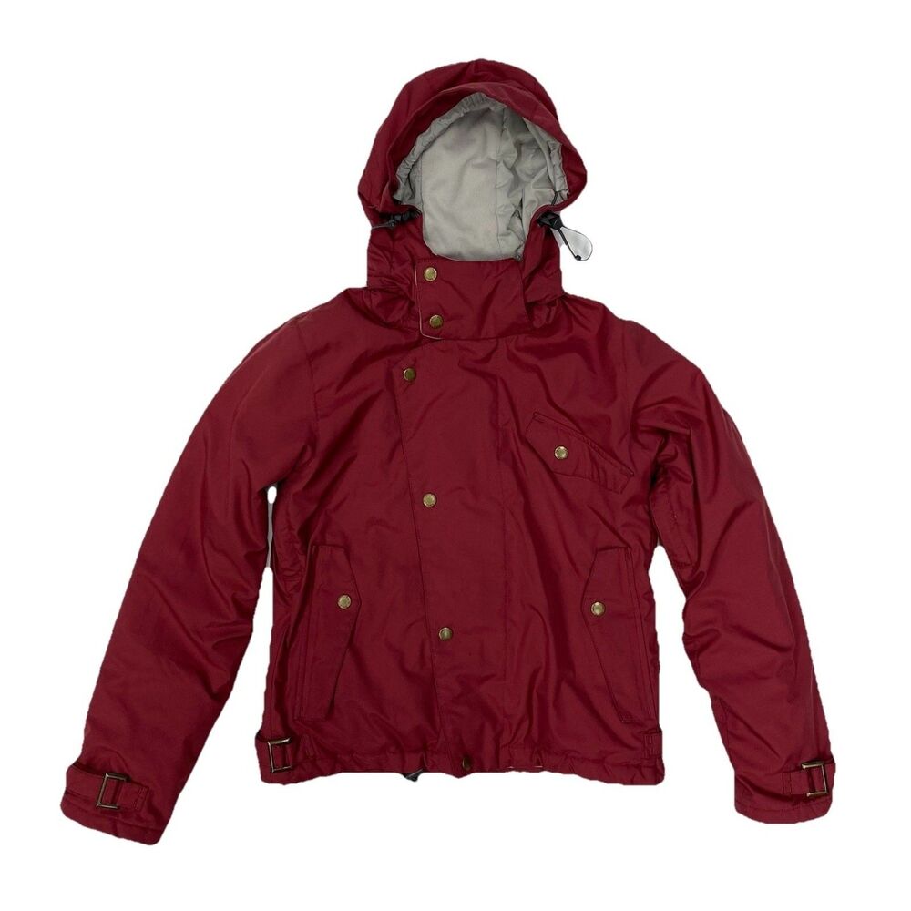 Helix Snowboardwear Jacket Women’s XS Red Hooded Insulated Winter Ski Coat